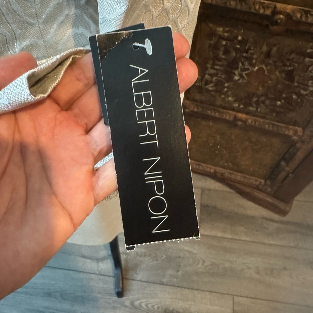Albert Nipon silver skirt suit 4 - Picture 7 of 11